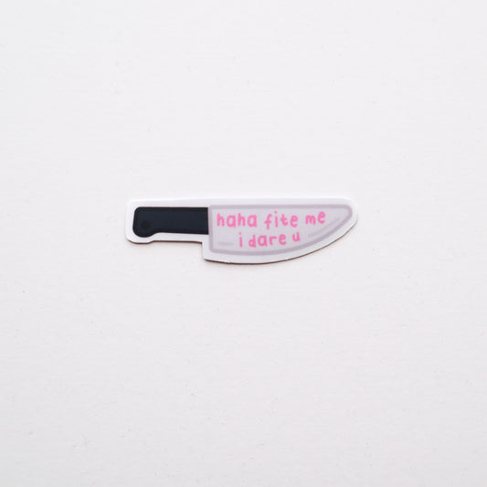 Fite Knife Vinyl Sticker (Black)