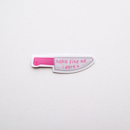 Fite Knife Vinyl Sticker (Pink)