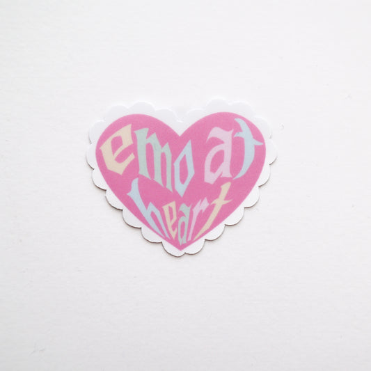 Emo at Heart Vinyl Sticker (Pastel)