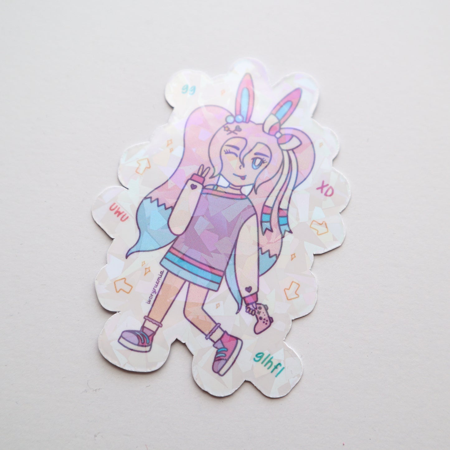 E-Girl Sylvie Holo Vinyl Sticker