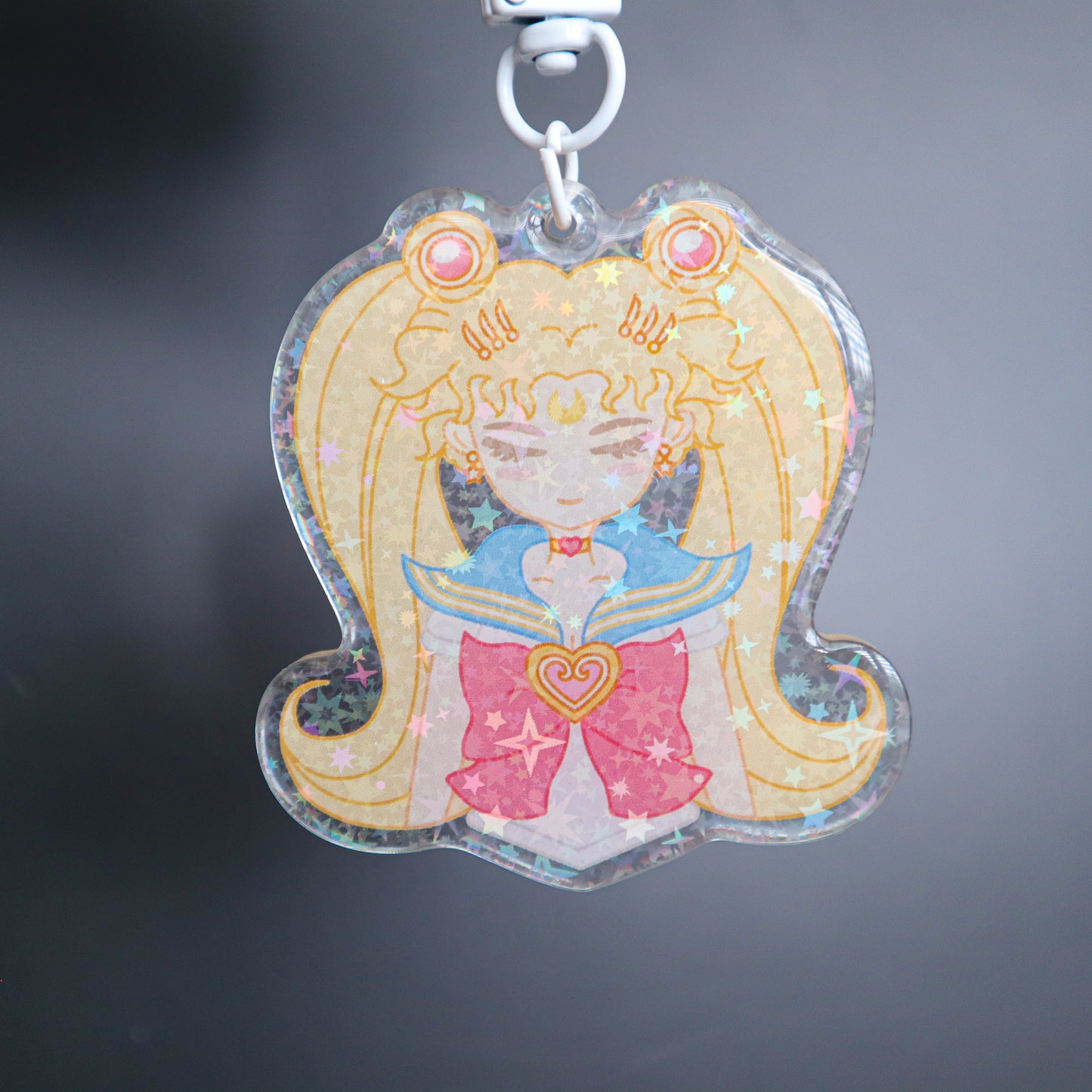 Moon Transformation Holo Acrylic Keychain