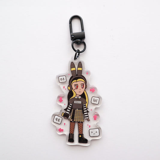 E-Girl Espie Glitter Acrylic Keychain