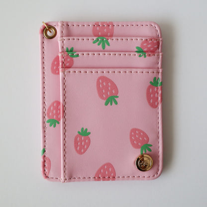 Strawberry | Printed Card Wallet