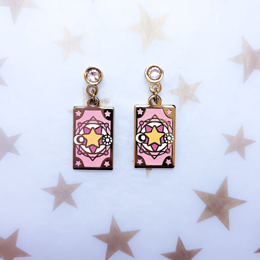 Sakura Tarot Earrings | Magical Girl Tarot
